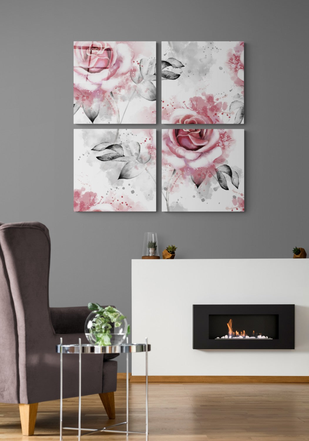 Güller Quadro 4 Parçalı Cam Tablo