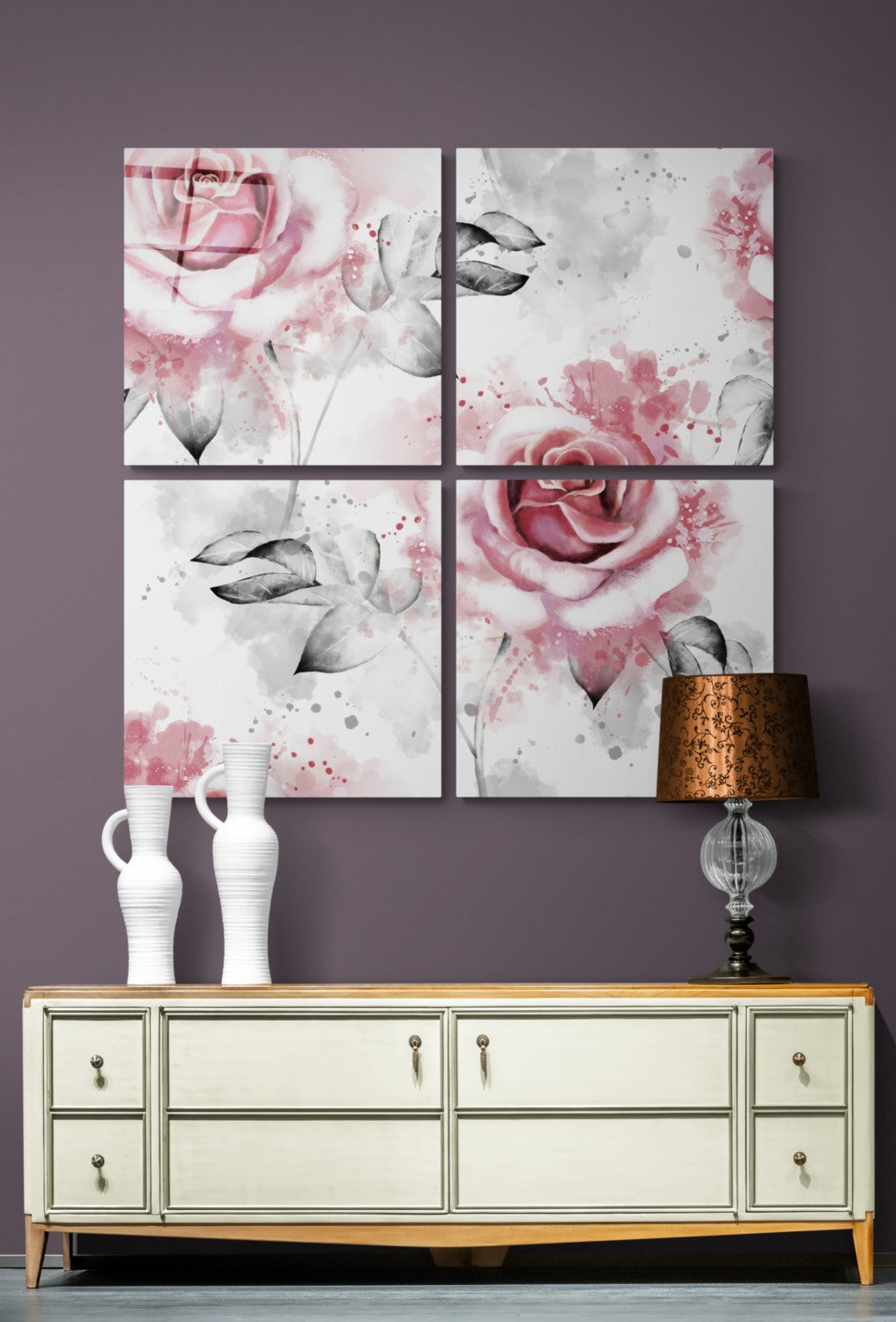 Güller Quadro 4 Parçalı Cam Tablo