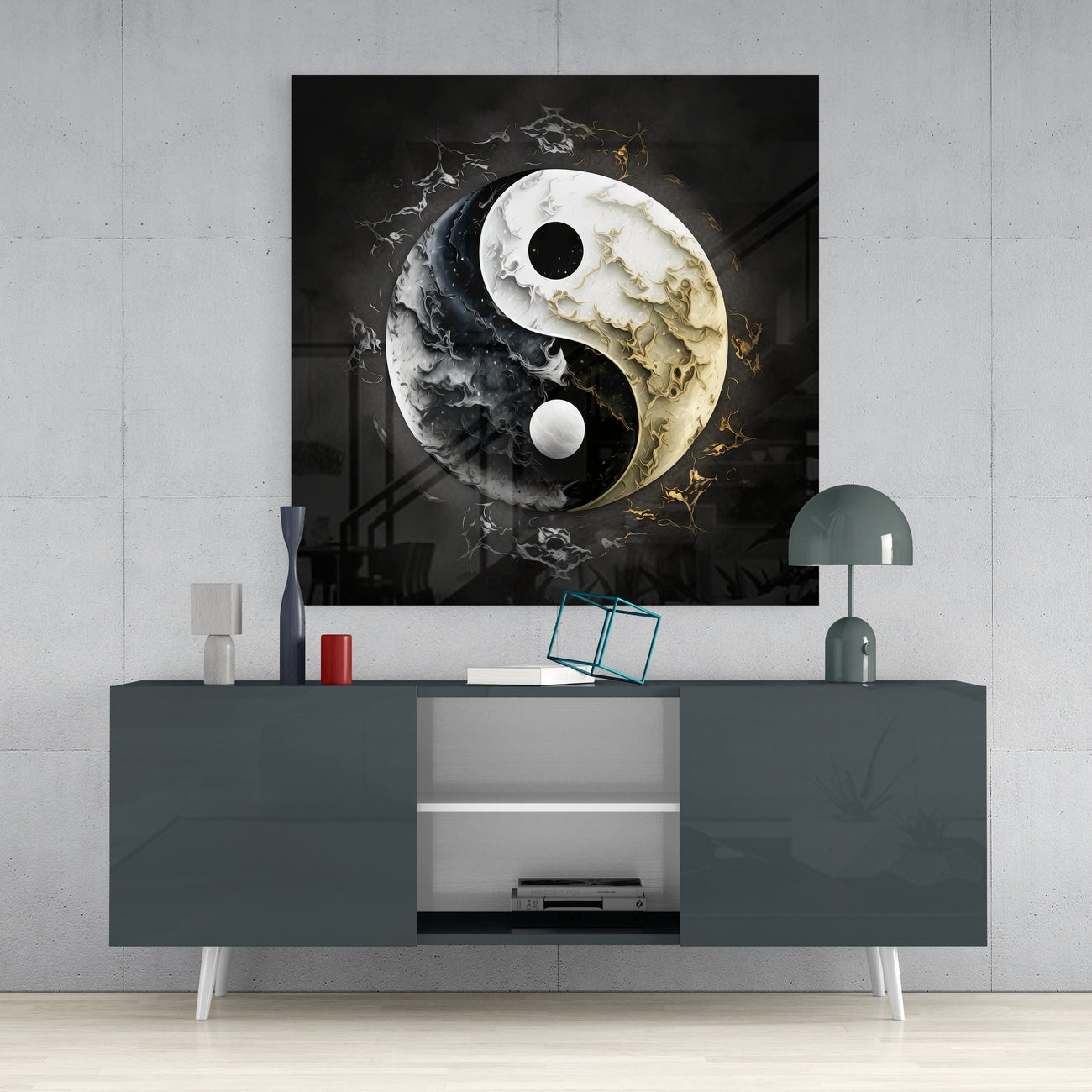 Ying&Yang Cam Tablo || Tasarımcı Koleksiyonu