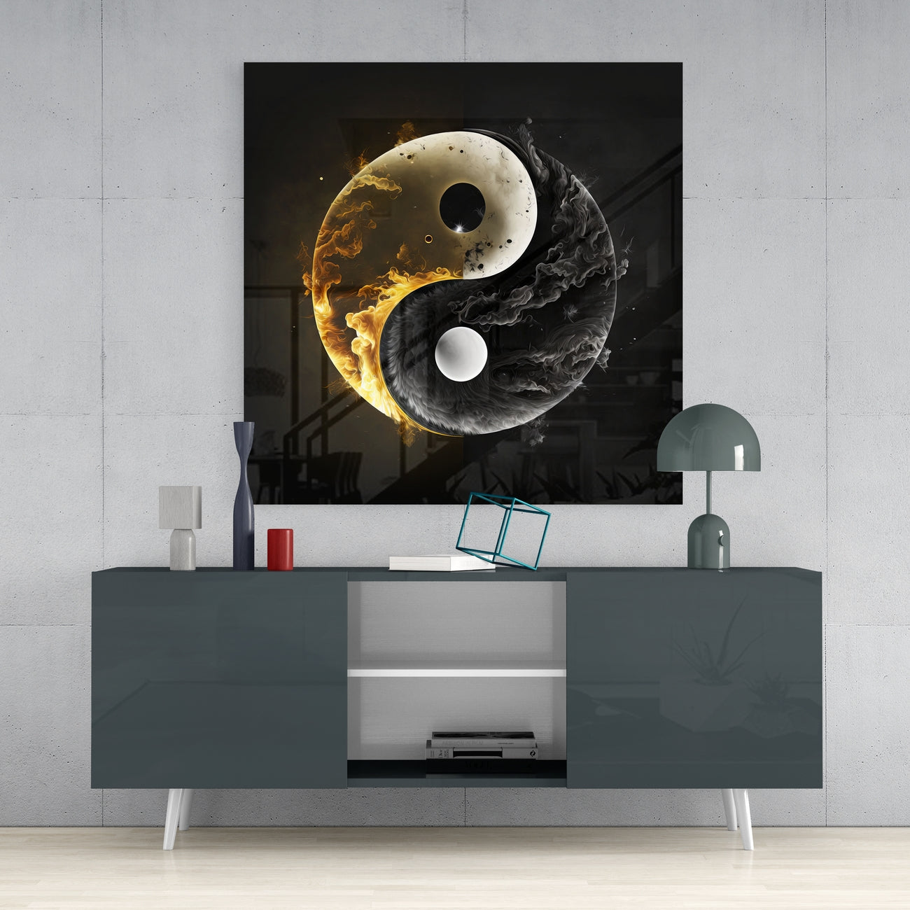 Ying&Yang Cam Tablo || Tasarımcı Koleksiyonu