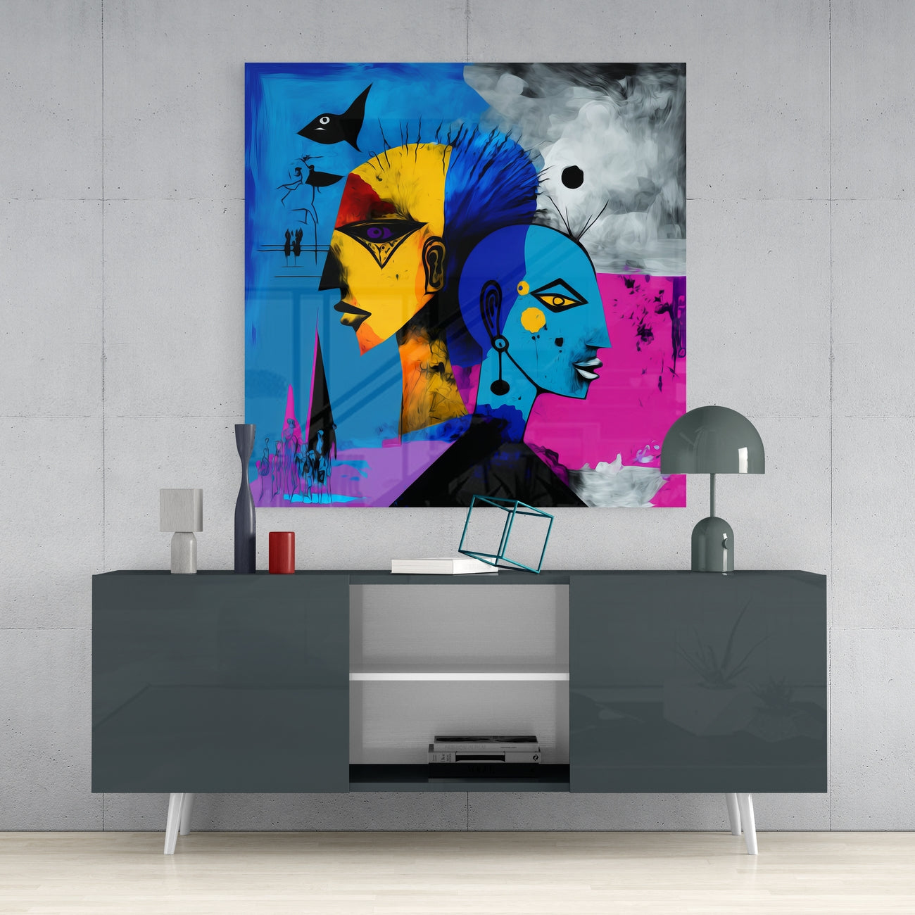 Picasso'Nun Zihni Cam Tablo || Tasarımcı Koleksiyonu