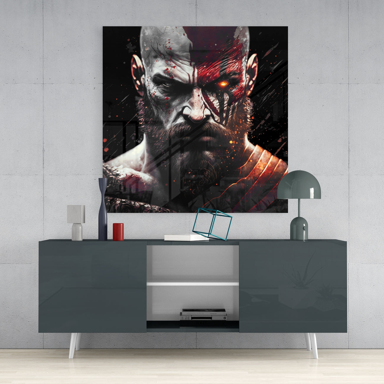 God of War Cam Tablo || Tasarımcı Koleksiyonu