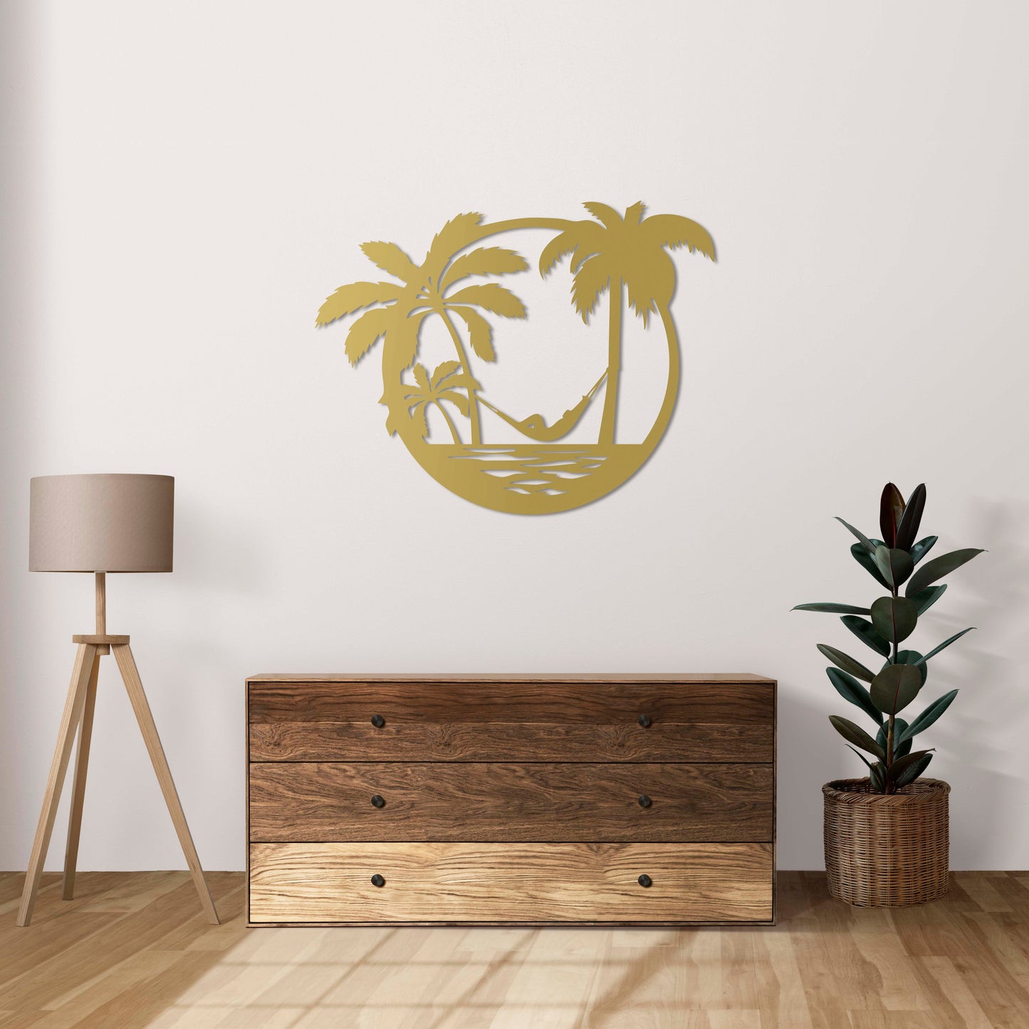 Metal Painting Among the Palm Trees