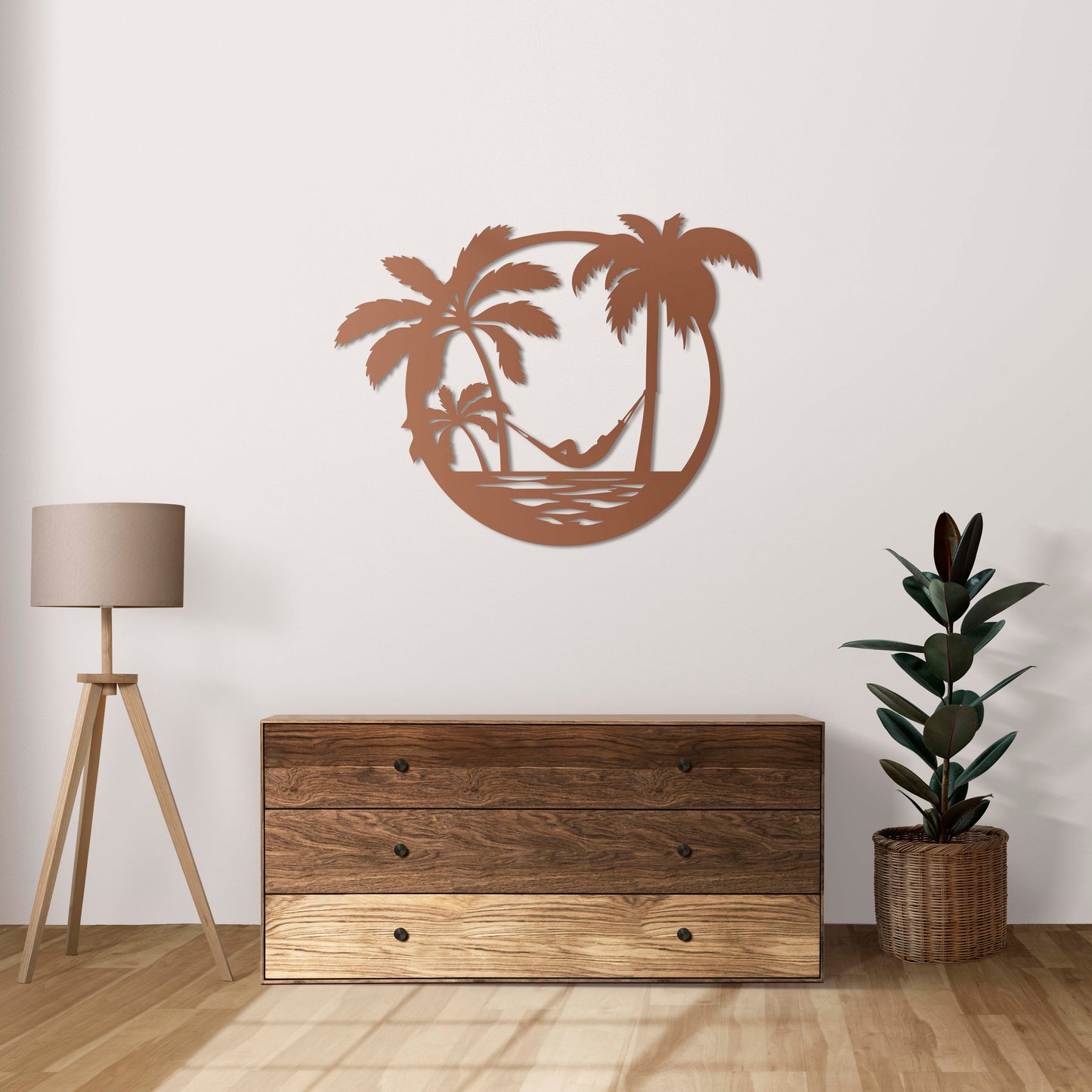 Metal Painting Among the Palm Trees