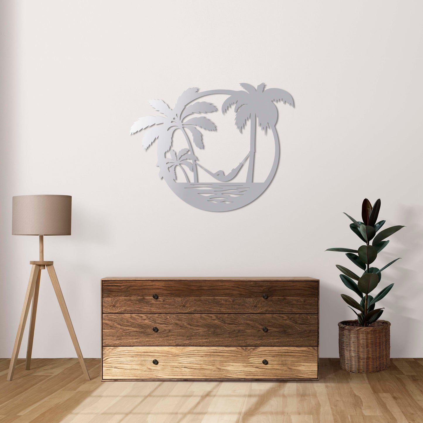 Metal Painting Among the Palm Trees