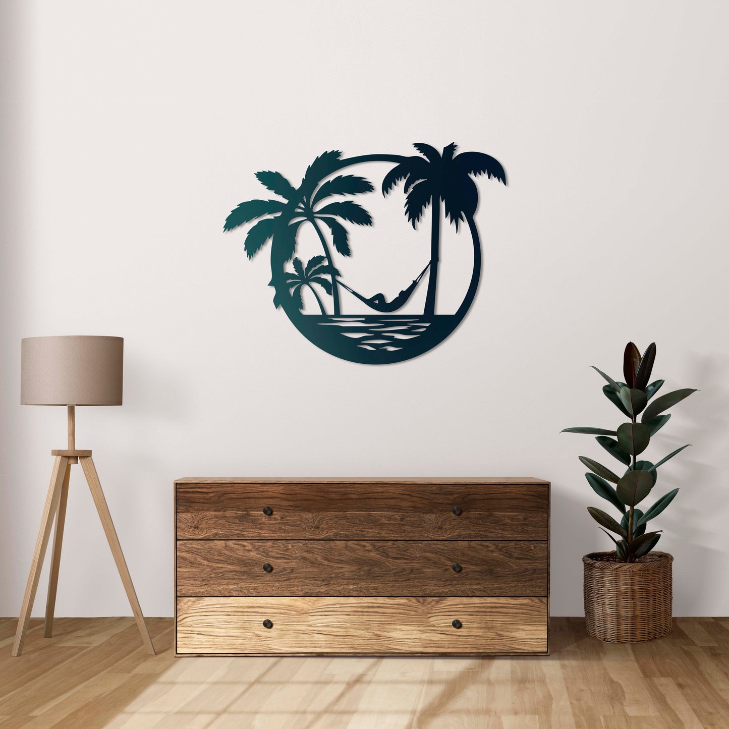 Metal Painting Among the Palm Trees