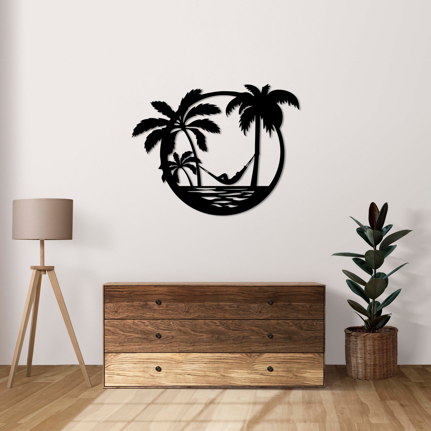 Metal Painting Among the Palm Trees