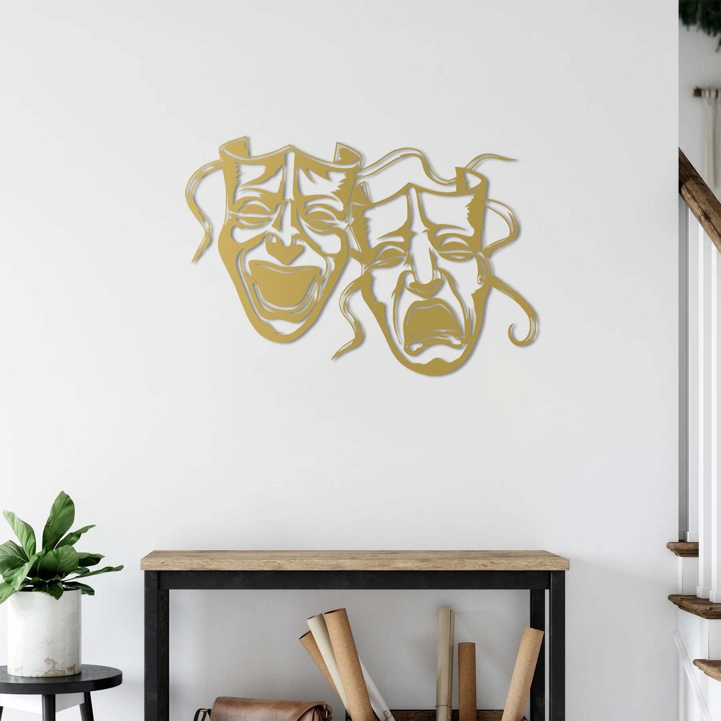 Mask of Art Metal Painting