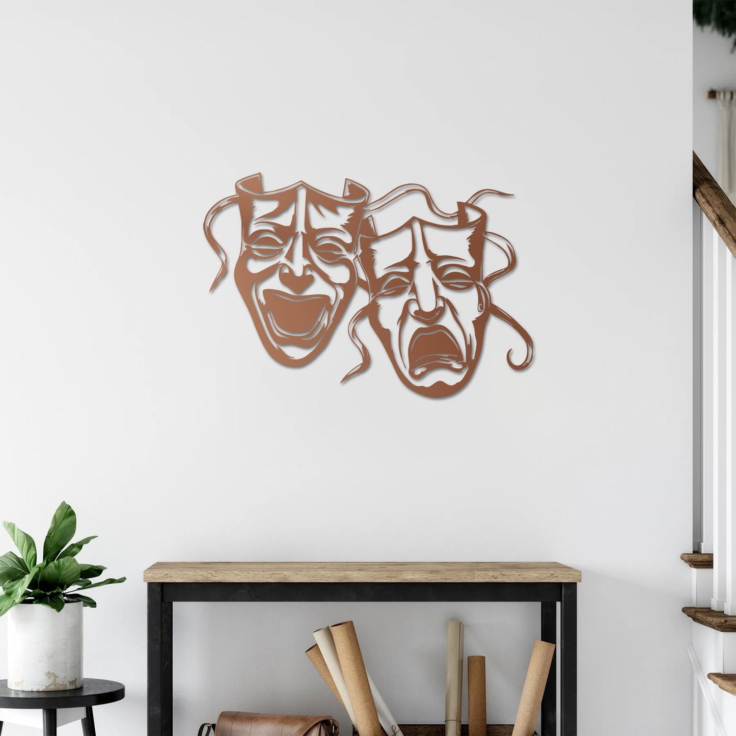 Mask of Art Metal Painting