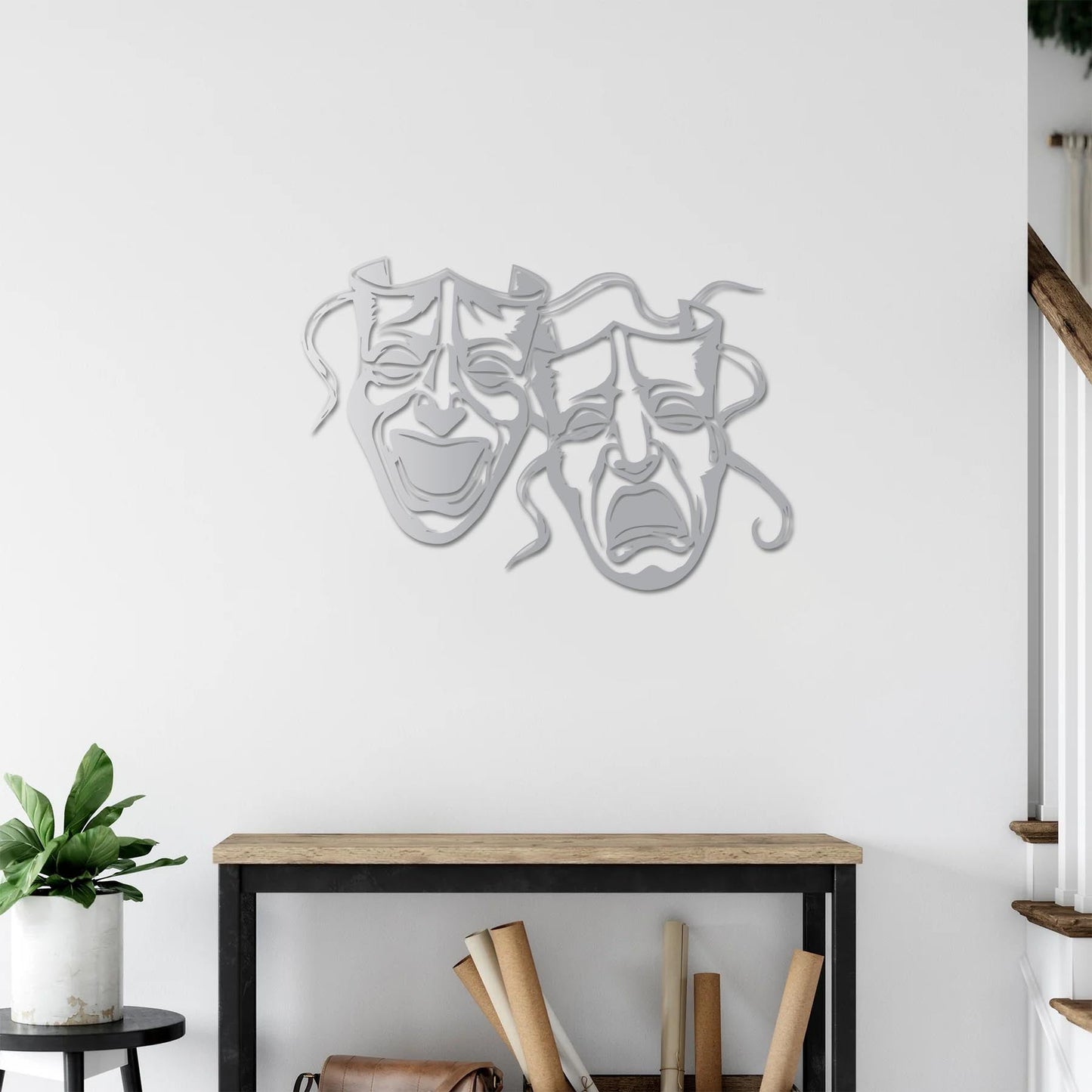 Mask of Art Metal Painting