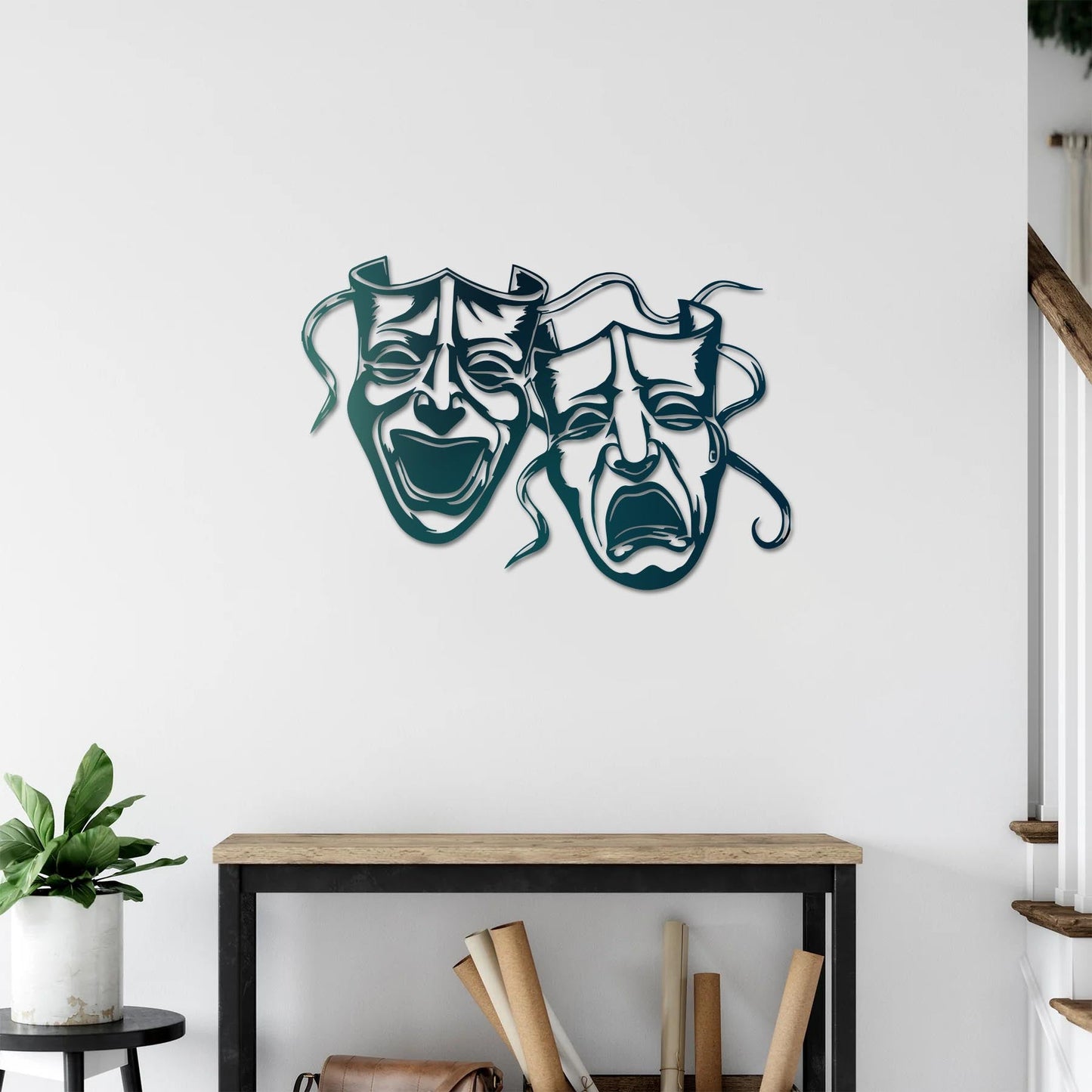 Mask of Art Metal Painting