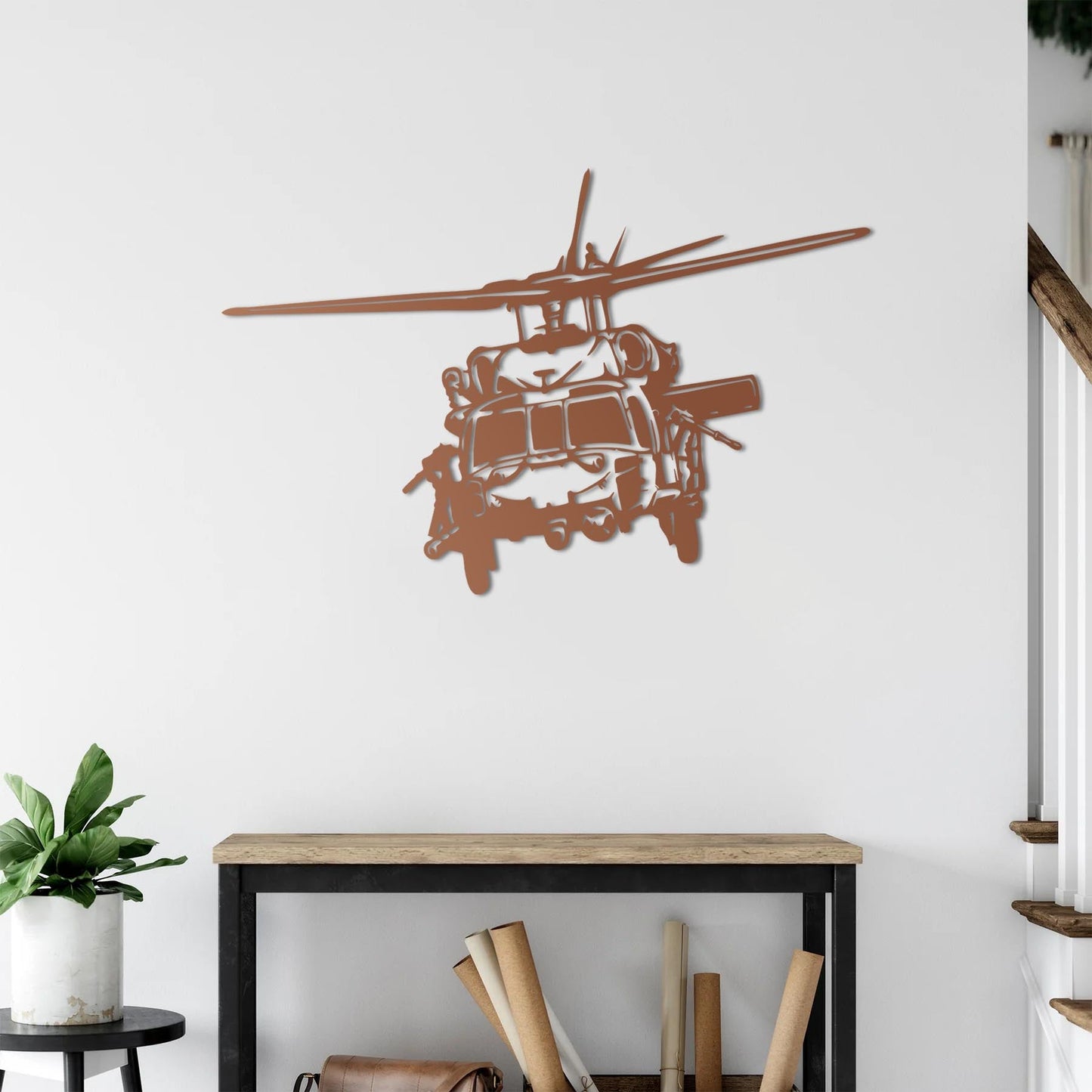 UH-60 Black Hawk Helikopter – Metal Tablo