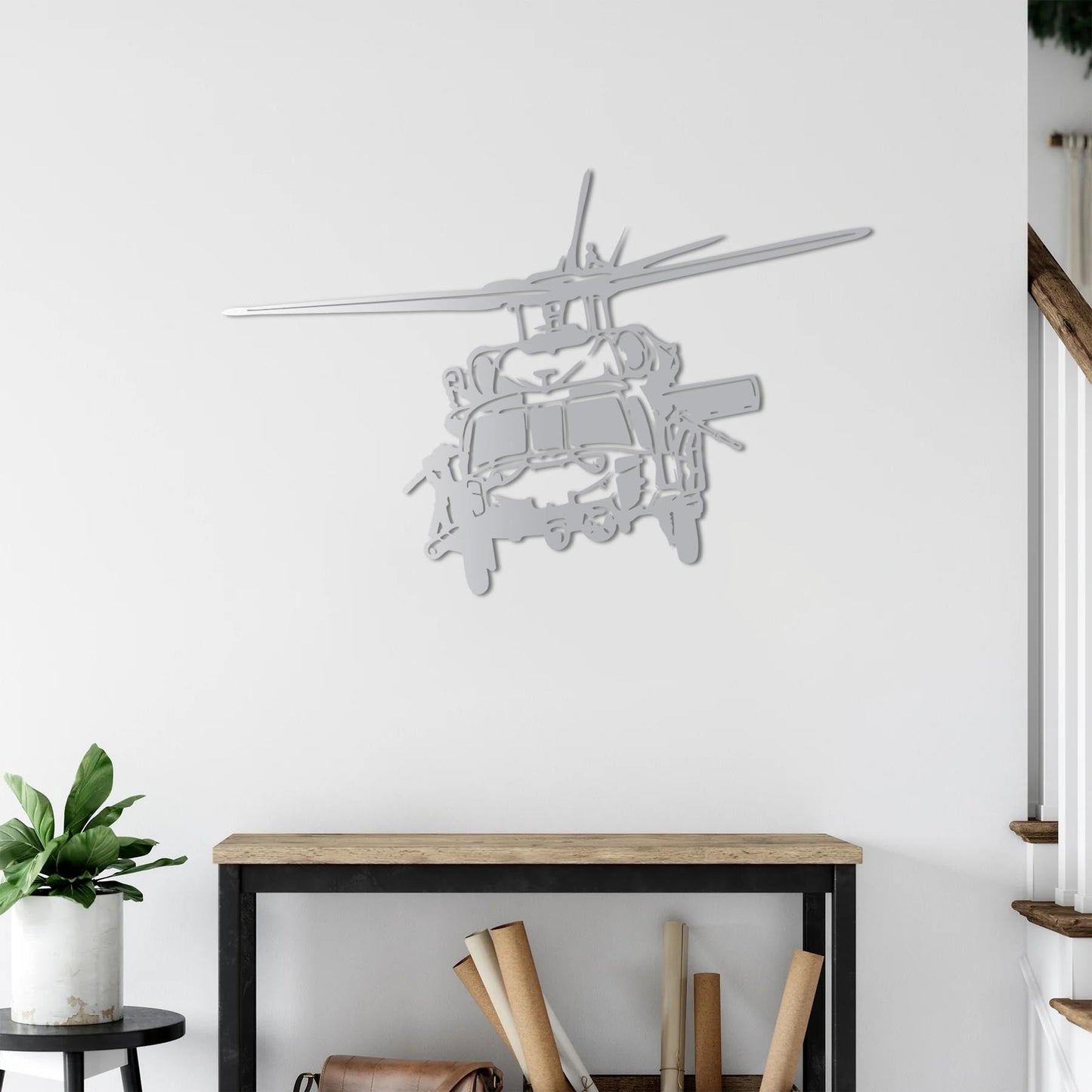 UH-60 Black Hawk Helikopter – Metal Tablo