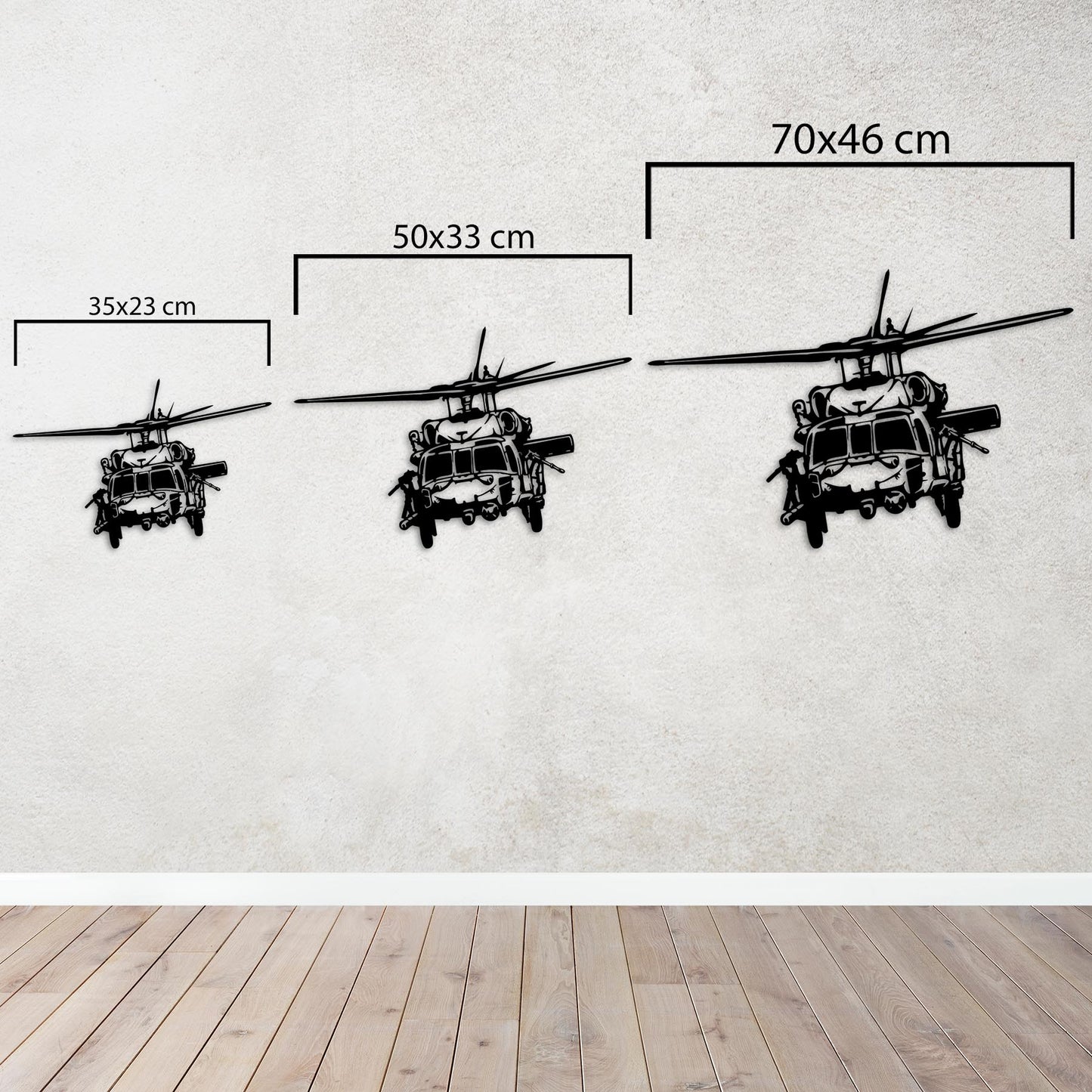 UH-60 Black Hawk Helikopter – Metal Tablo