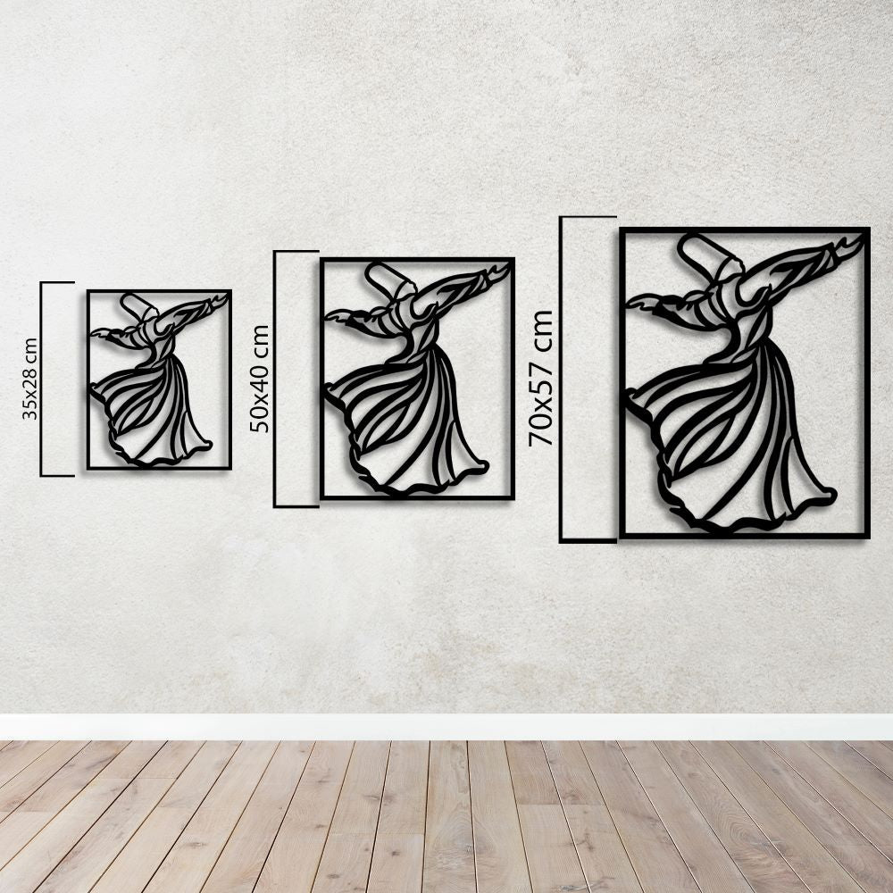 Whirling Dervish Islamic Metal Painting