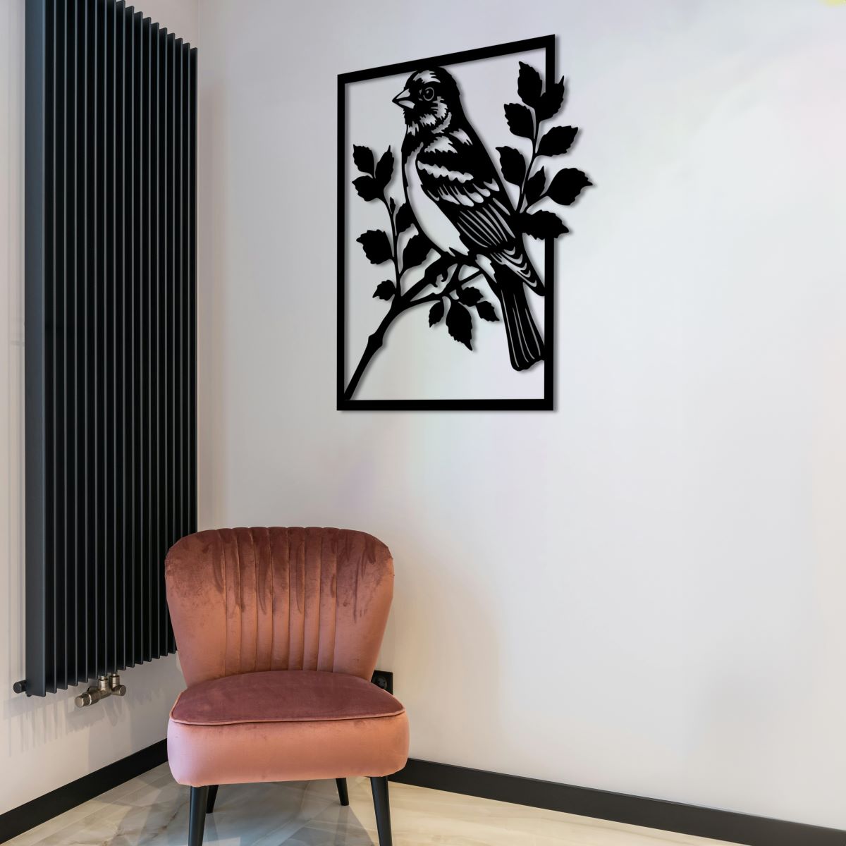 Doğa Şarkısı Kuş Metal Tablo