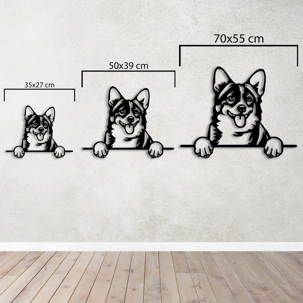 Mutlu Köpek Metal Tablo