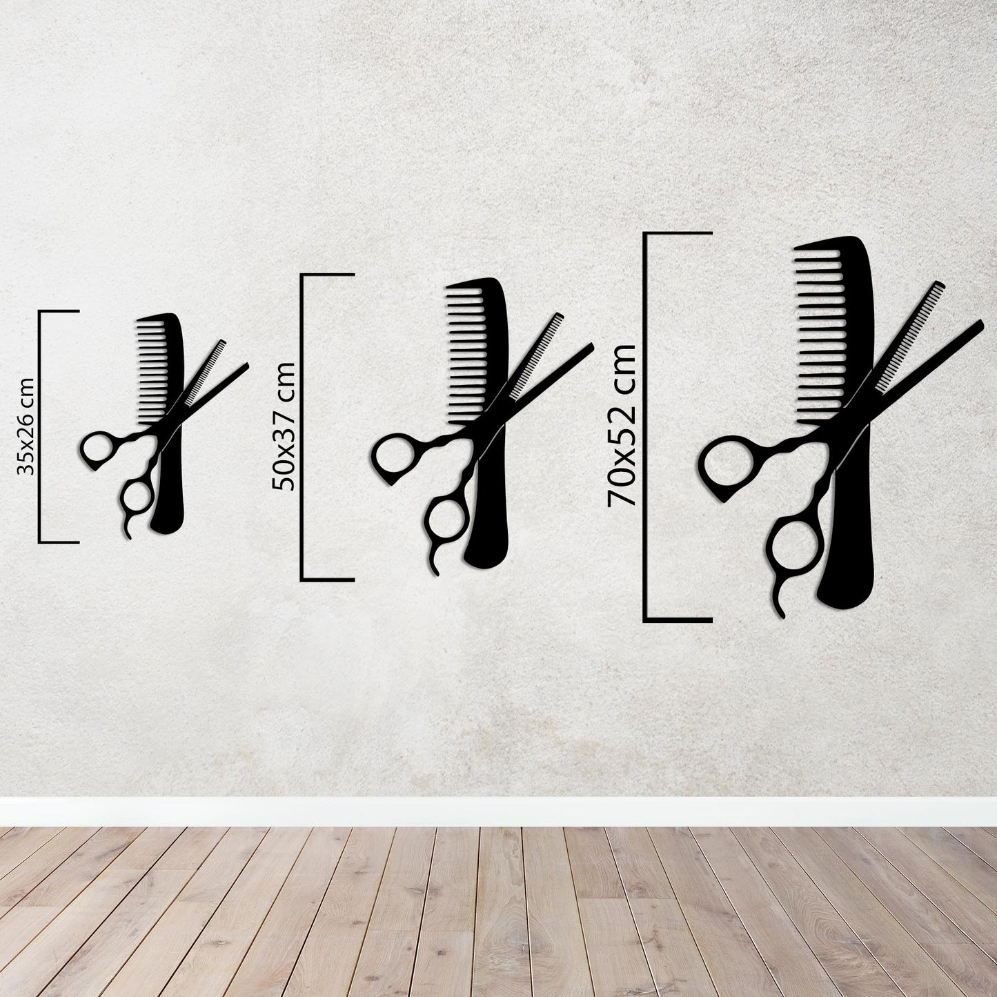 Cut & Comb – Barbershop Themed Metal Sign