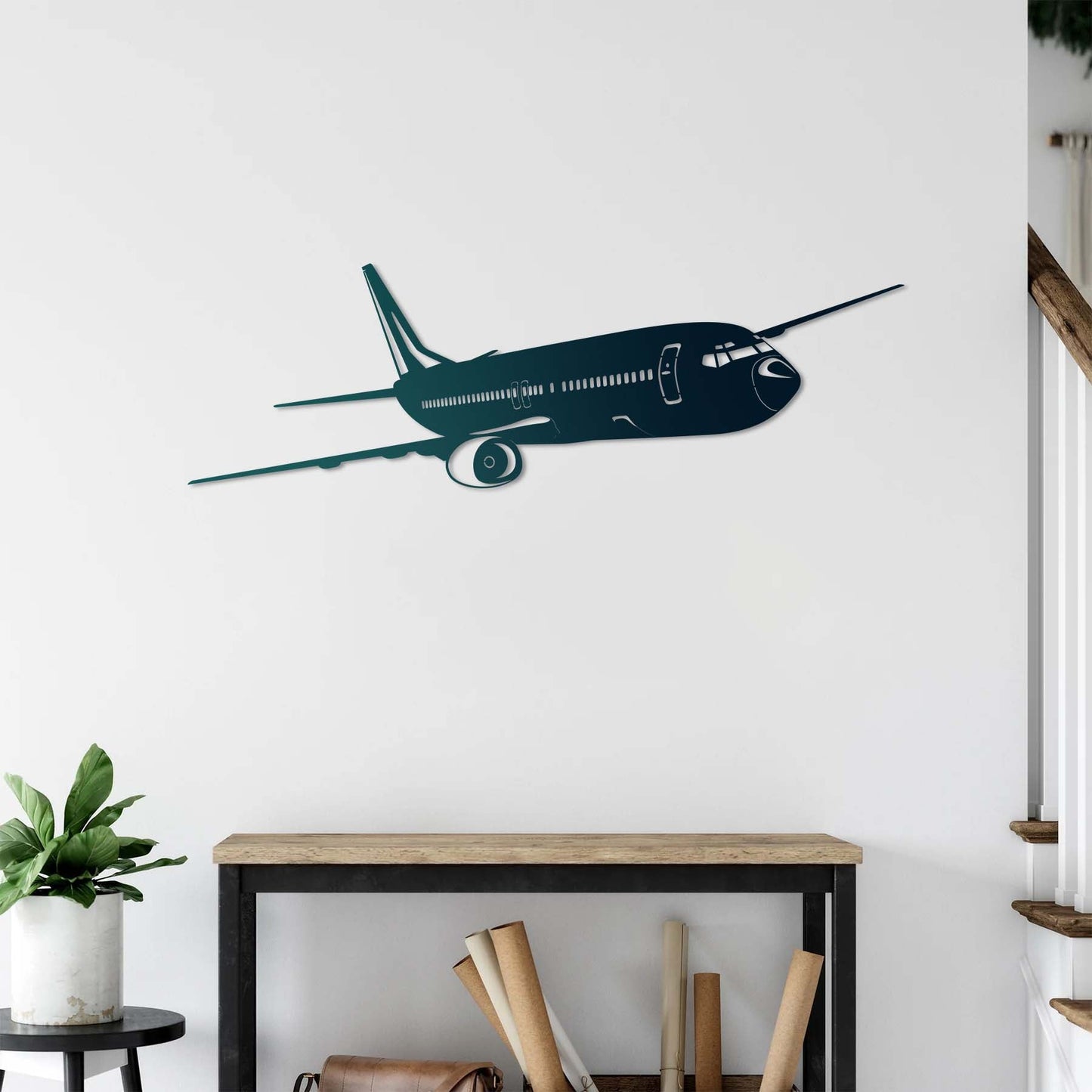Uçak Boeing B737 – Metal Tablo