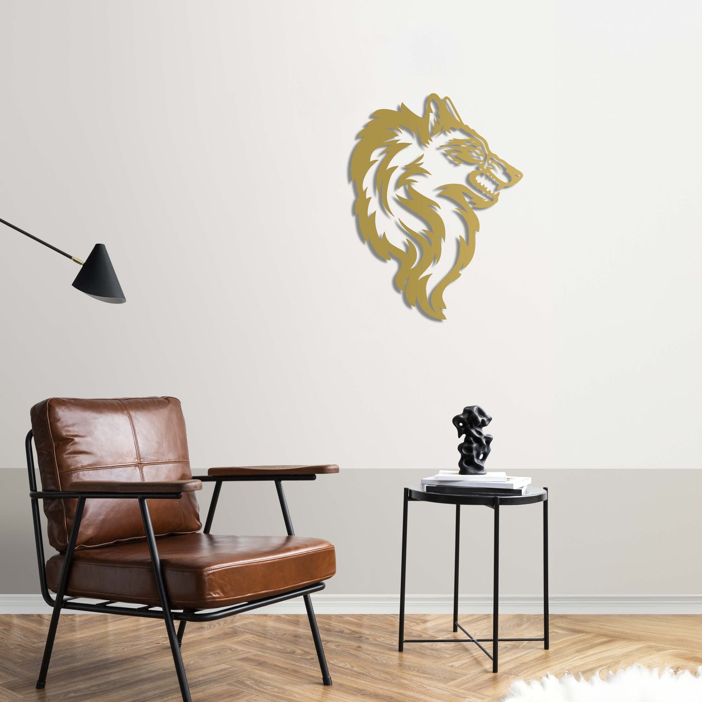 Howling Wolf Metal Painting