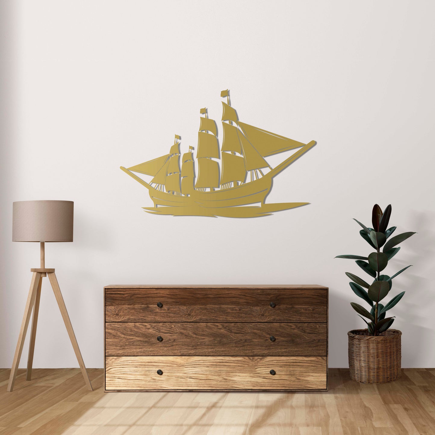Far Lands Sailboat Metal Painting