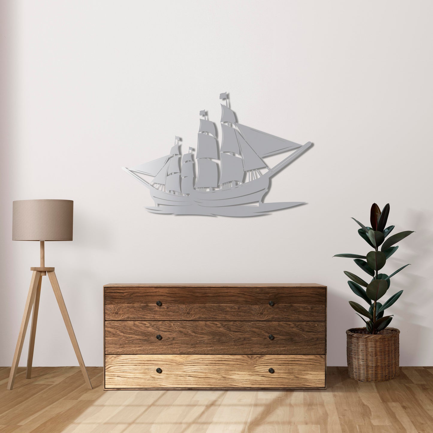 Far Lands Sailboat Metal Painting