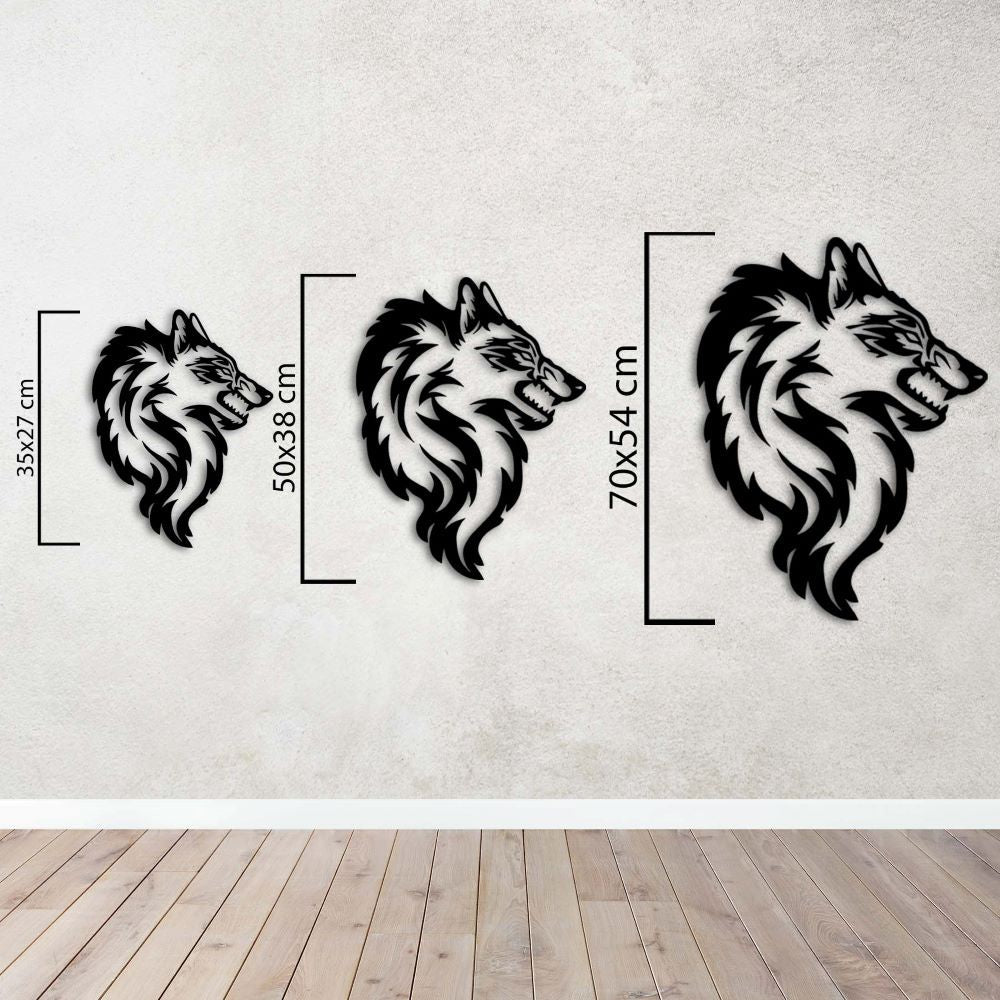 Howling Wolf Metal Painting