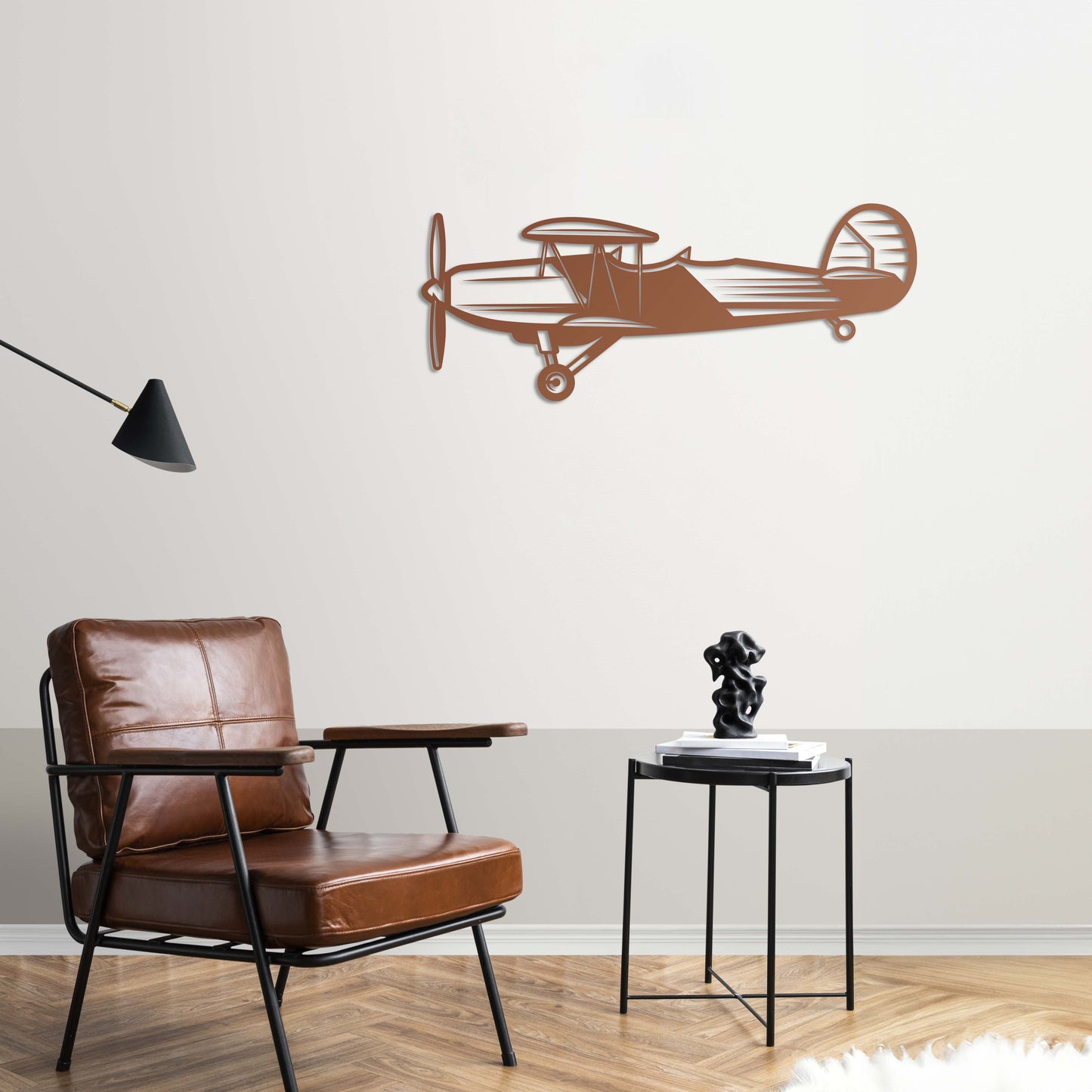 Retro Pervaneli Uçak – Metal Tablo
