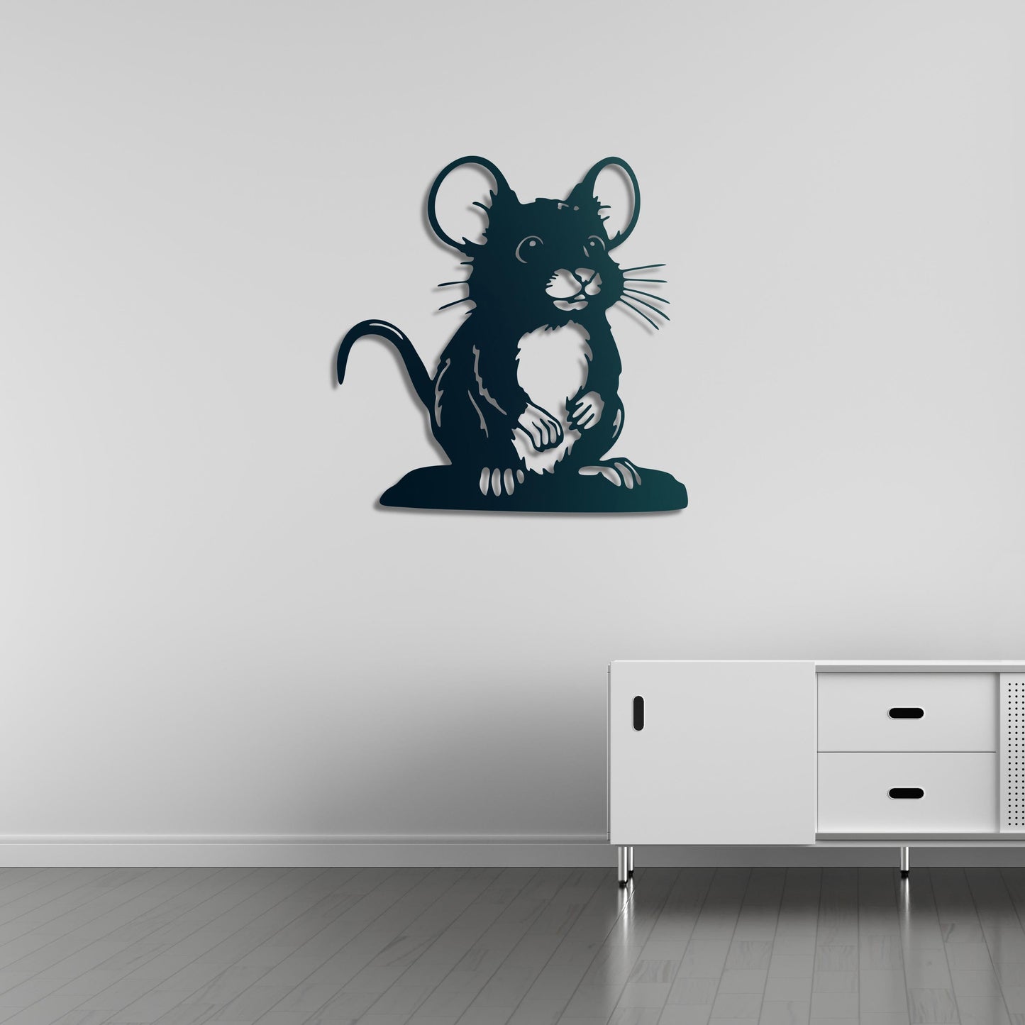 Naughty Mouse Metal Painting