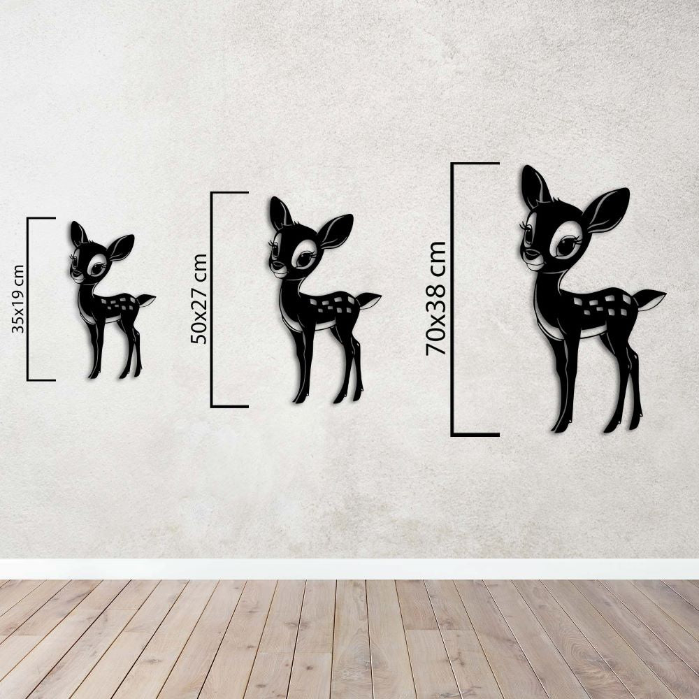 Cute Baby Deer Metal Sign