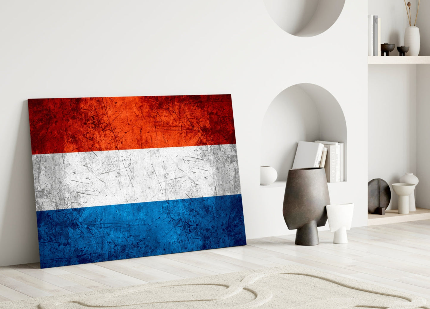 Hollanda Bayrağı Cam Tablo