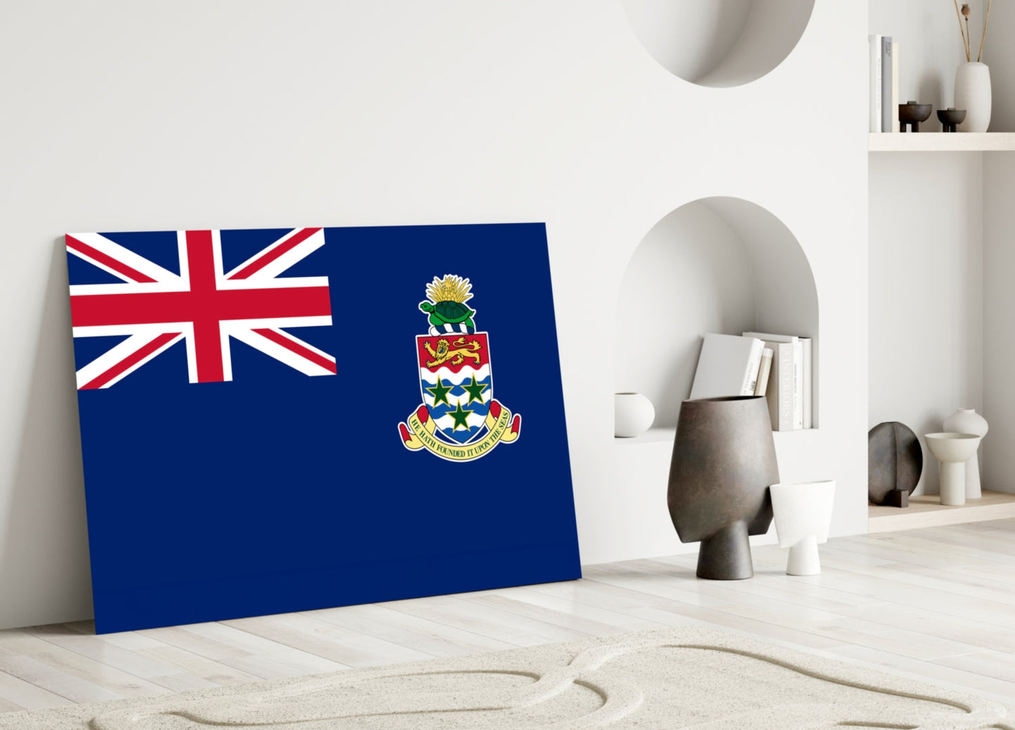 Cayman Adaları Bayrağı Cam Tablo