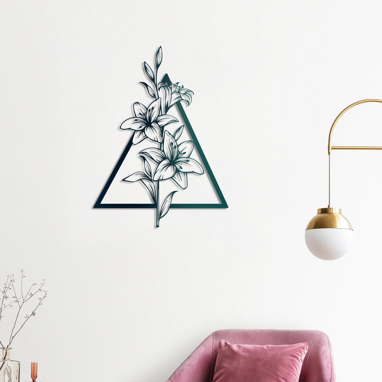 Zambaklar Metal Tablo