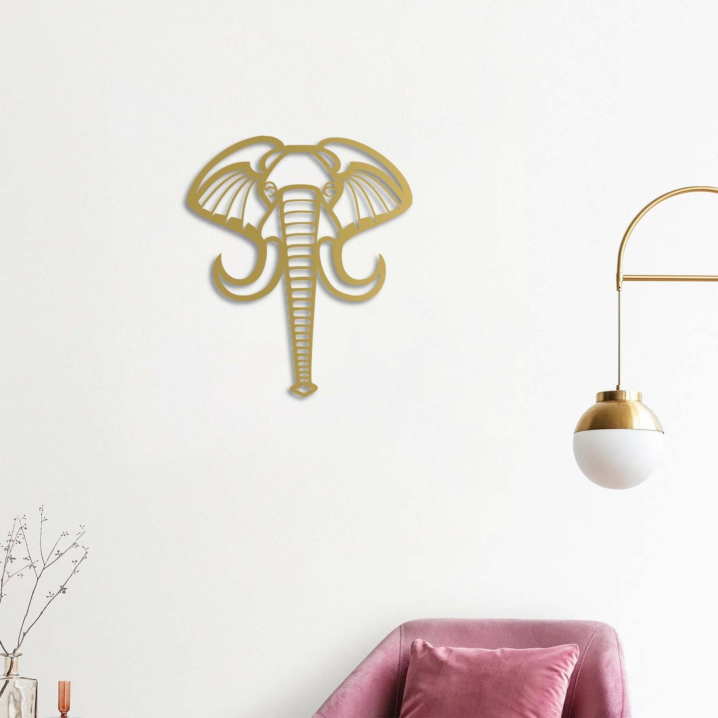 Elegant Elephant Metal Painting