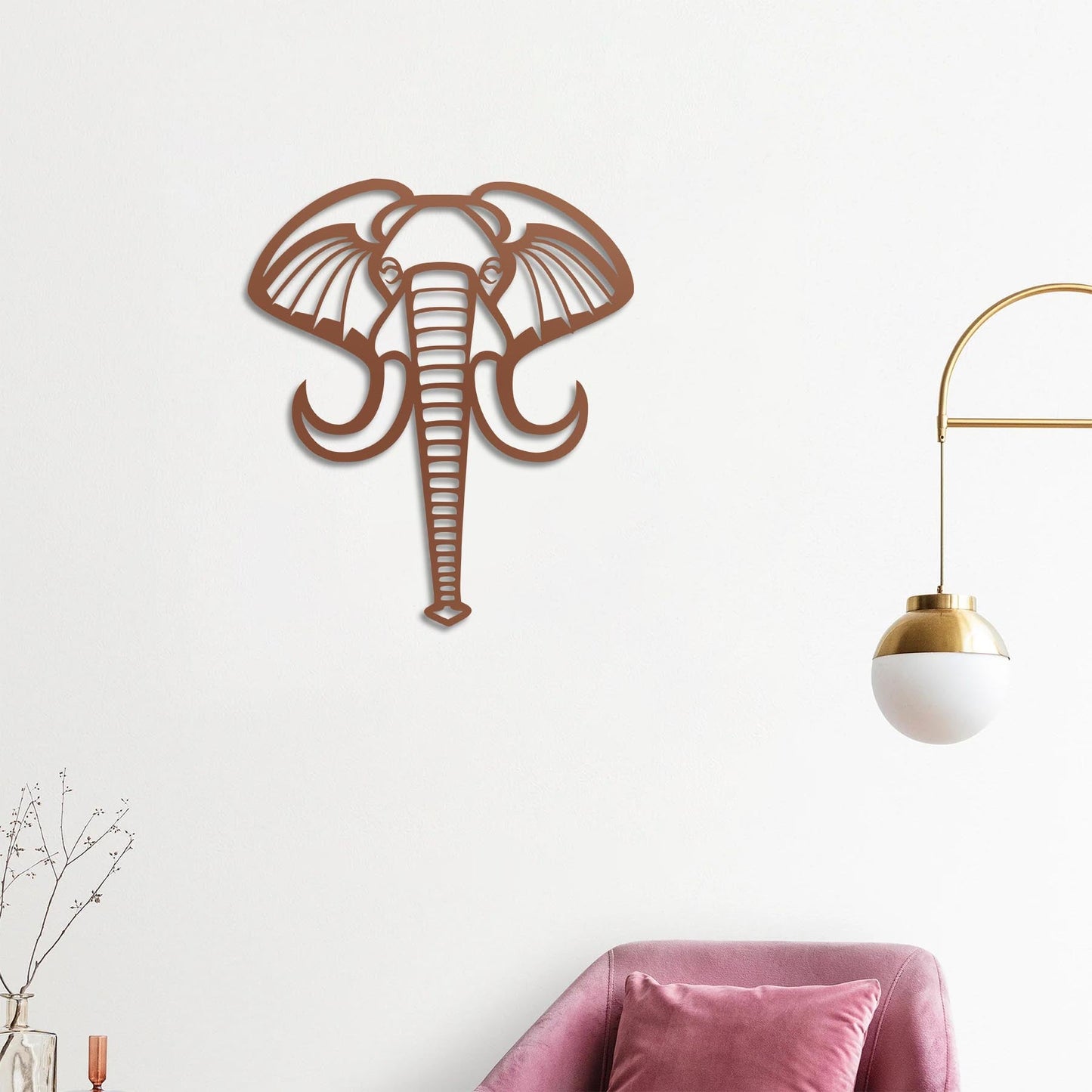 Elegant Elephant Metal Painting