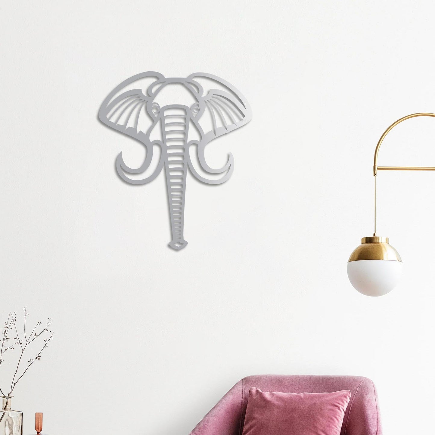 Elegant Elephant Metal Painting