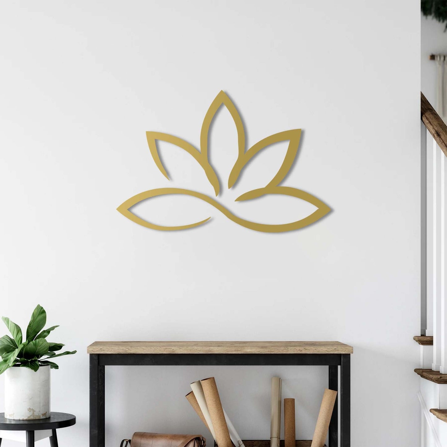 Zen Lotus Metal Painting