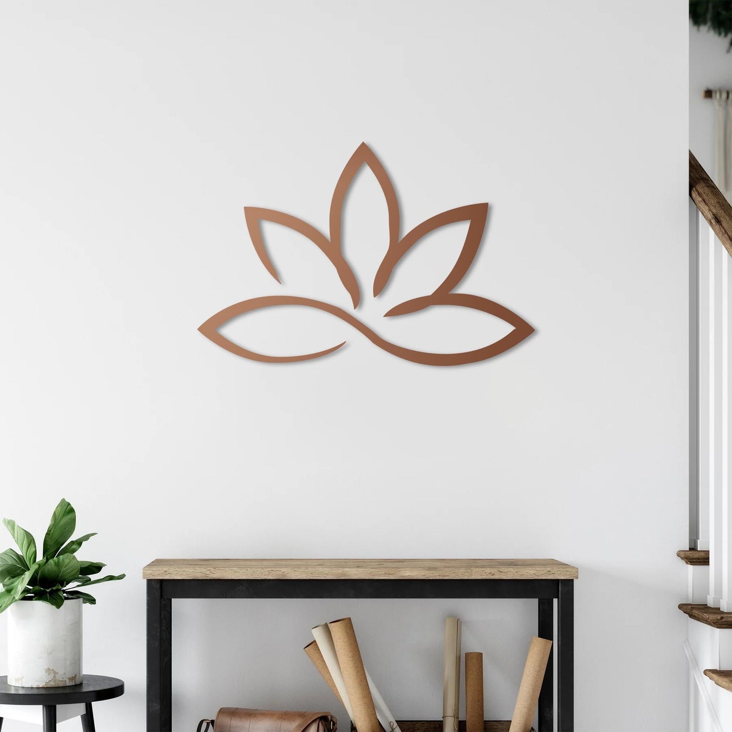 Zen Lotus Metal Painting