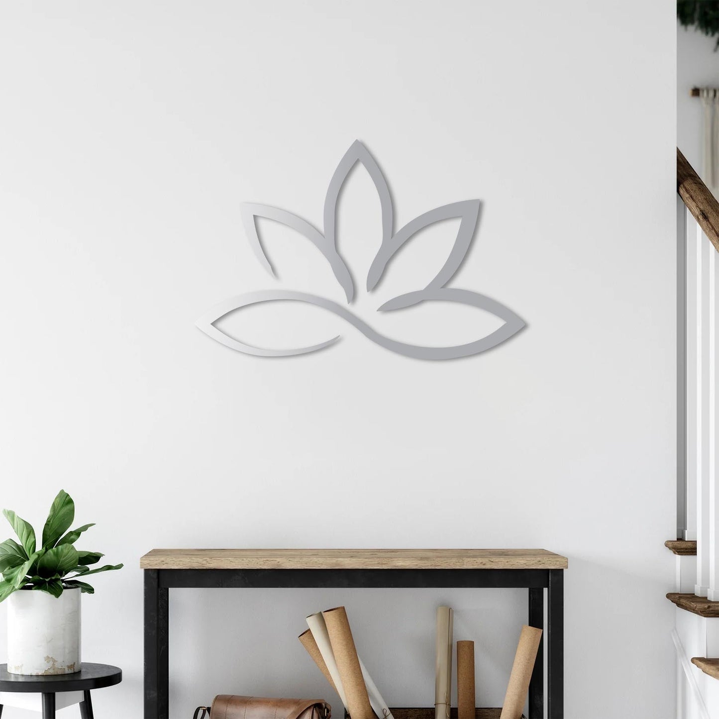 Zen Lotus Metal Painting