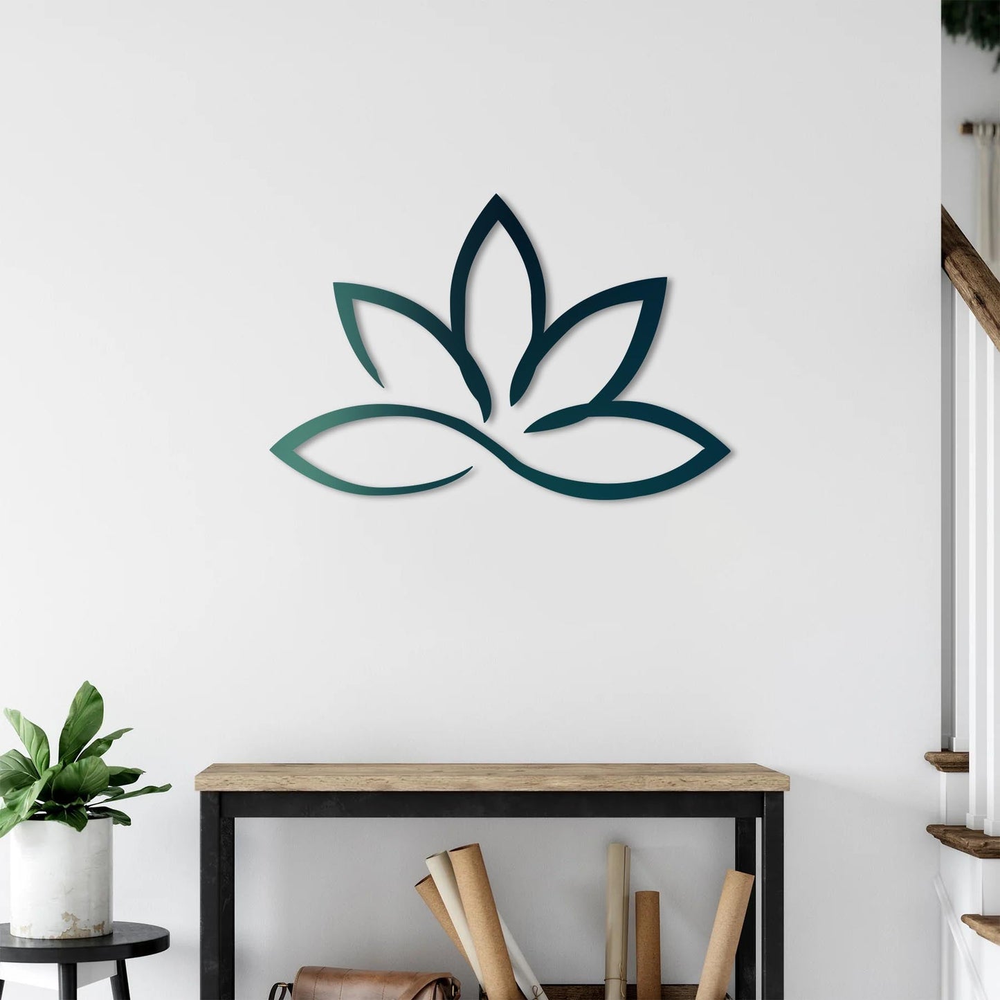 Zen Lotus Metal Painting