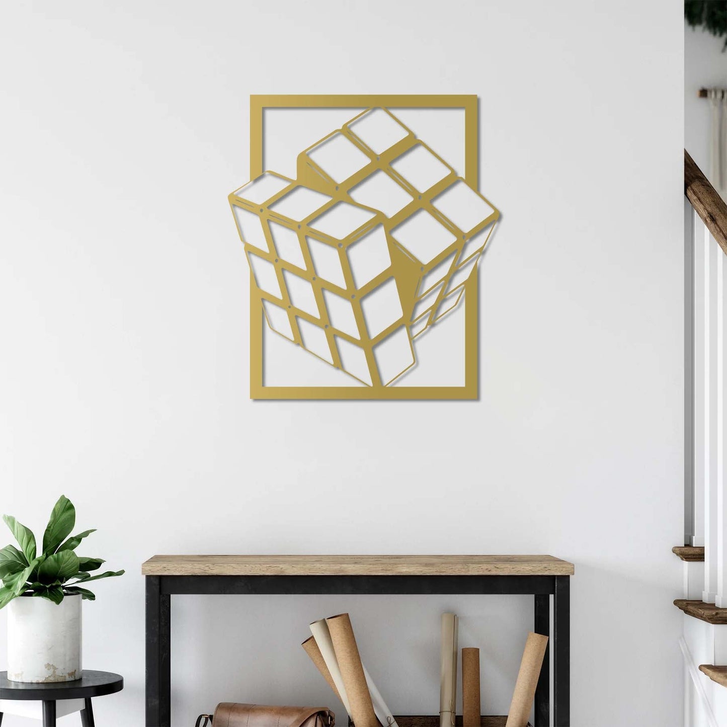 Mind Cube Metal Painting
