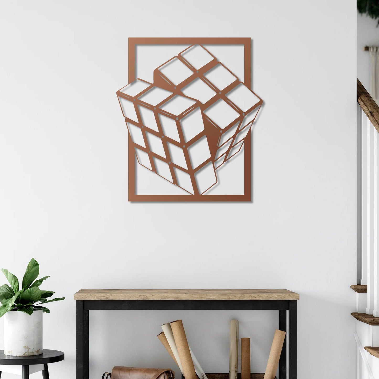 Mind Cube Metal Painting