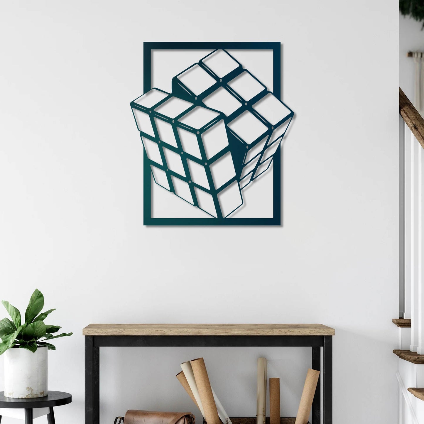 Mind Cube Metal Painting
