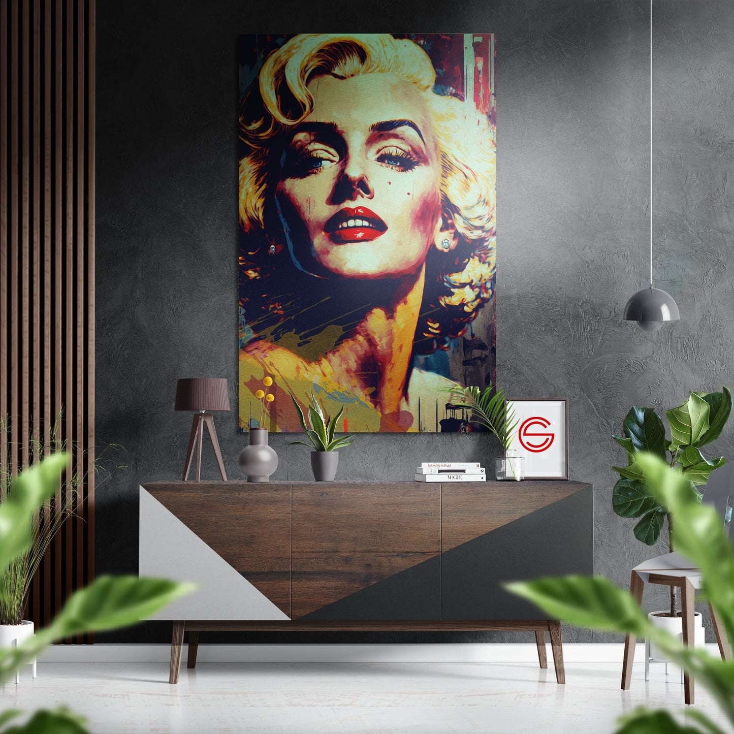 Marilyn Monroe Fırçalı Metalik Alu-Dibond