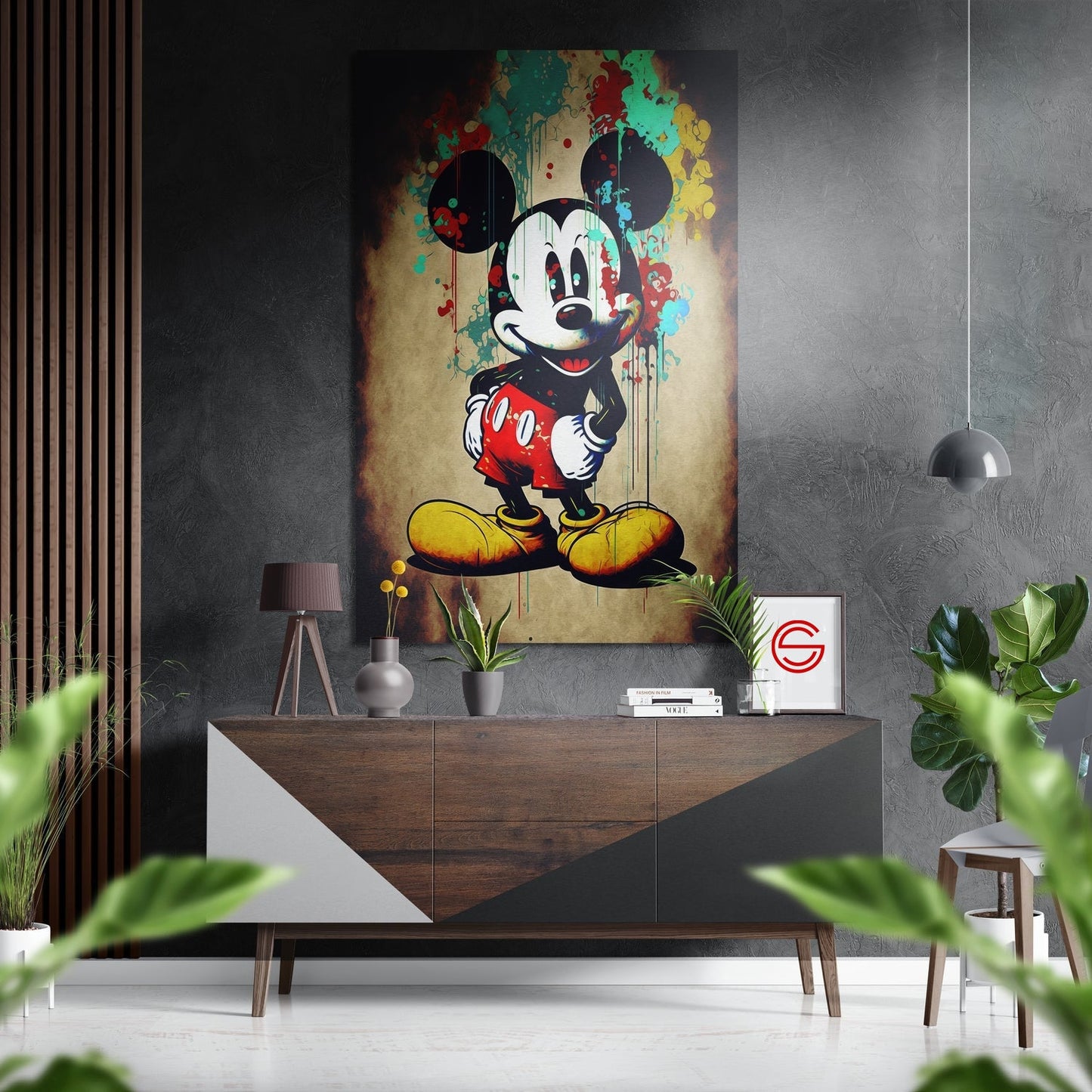 Mickey Fırçalı Metalik Alu-Dibond