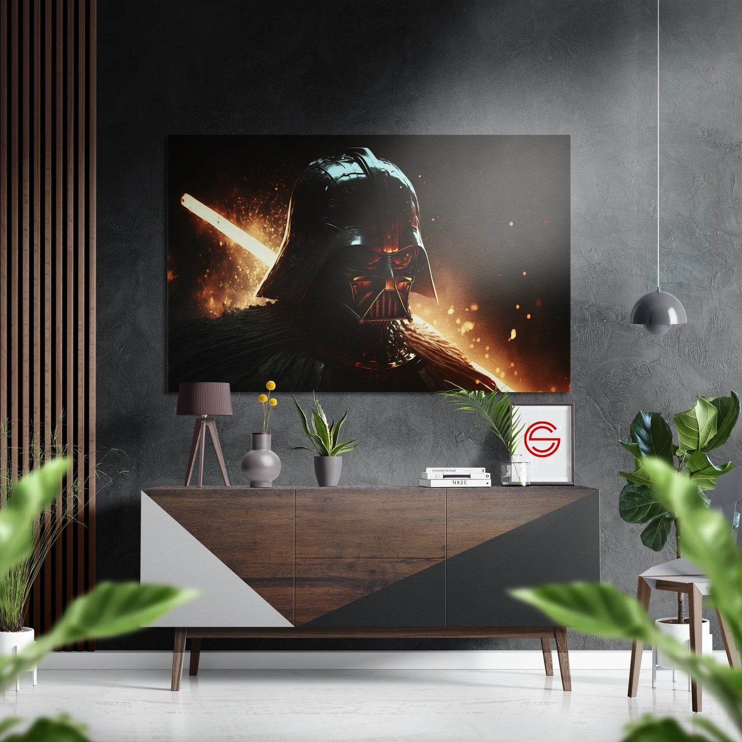 Darth Wader Fırçalı Metalik Alu-Dibond
