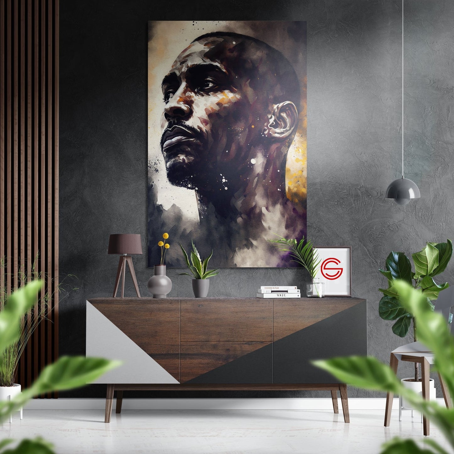 Kobe Bryant Fırçalı Metalik Alu-Dibond