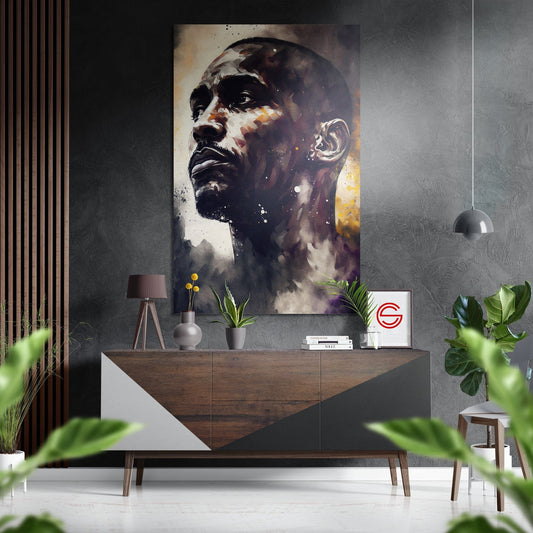 Kobe Bryant Fırçalı Metalik Alu-Dibond