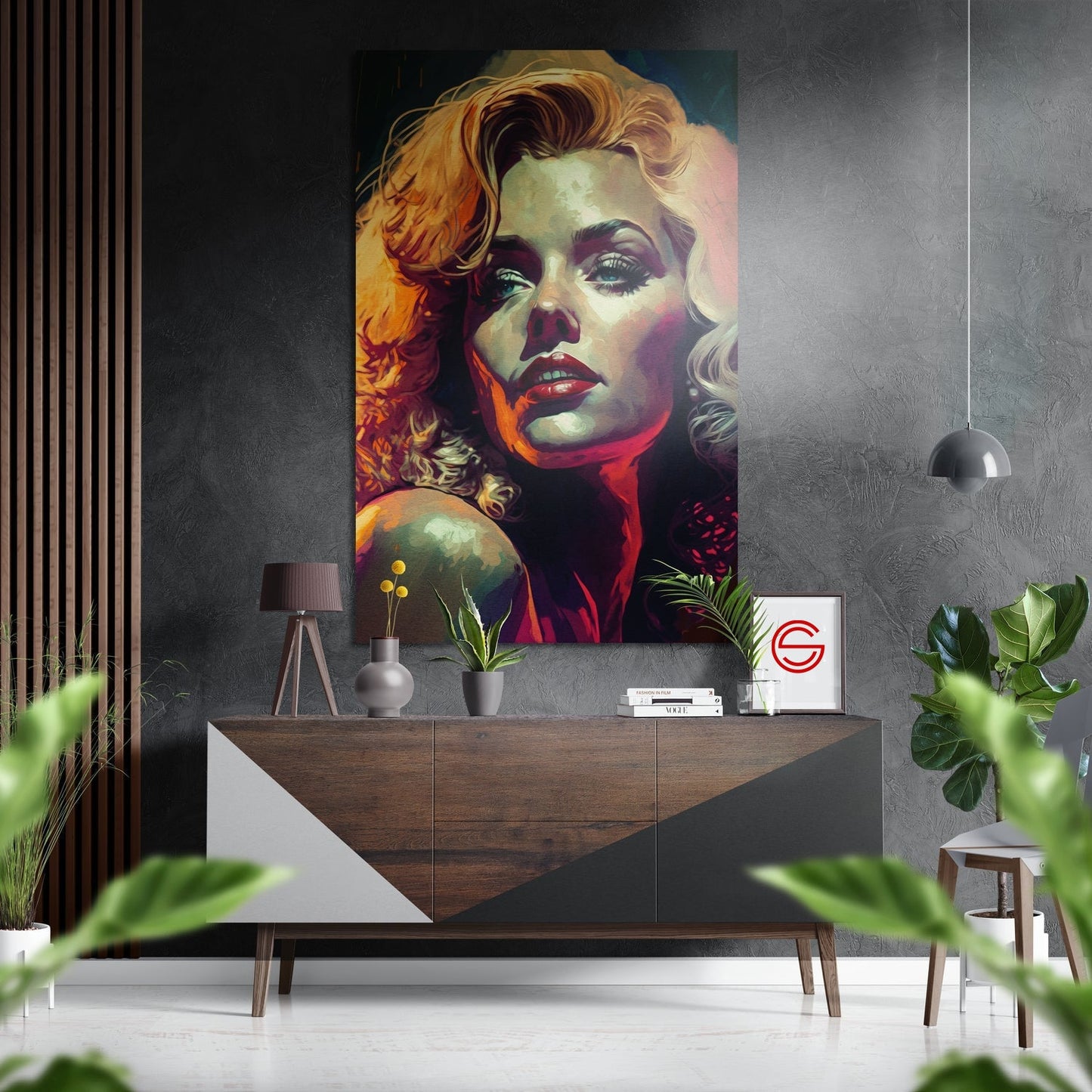 Marilyn Monroe Fırçalı Metalik Alu-Dibond