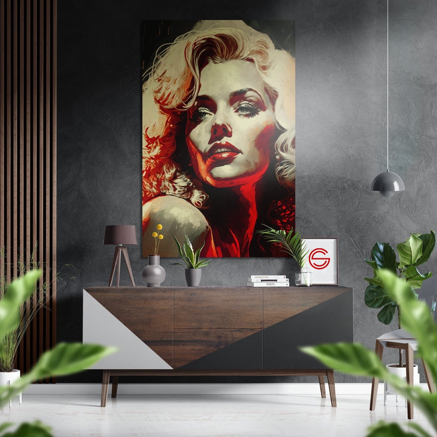 Marilyn Monroe Fırçalı Metalik Alu-Dibond